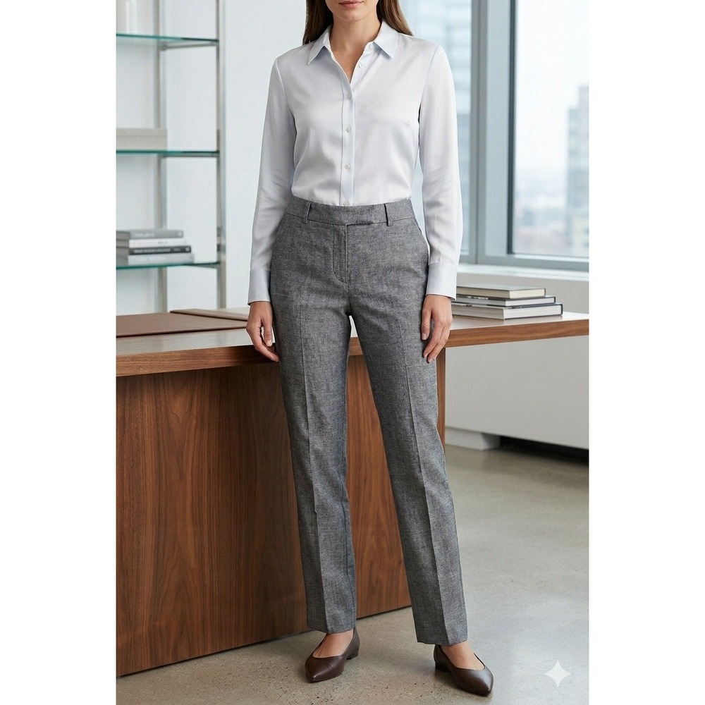 Talbots Gray Dress Pants Preppy Slacks Career Going Out Straight 32x30 Size 4